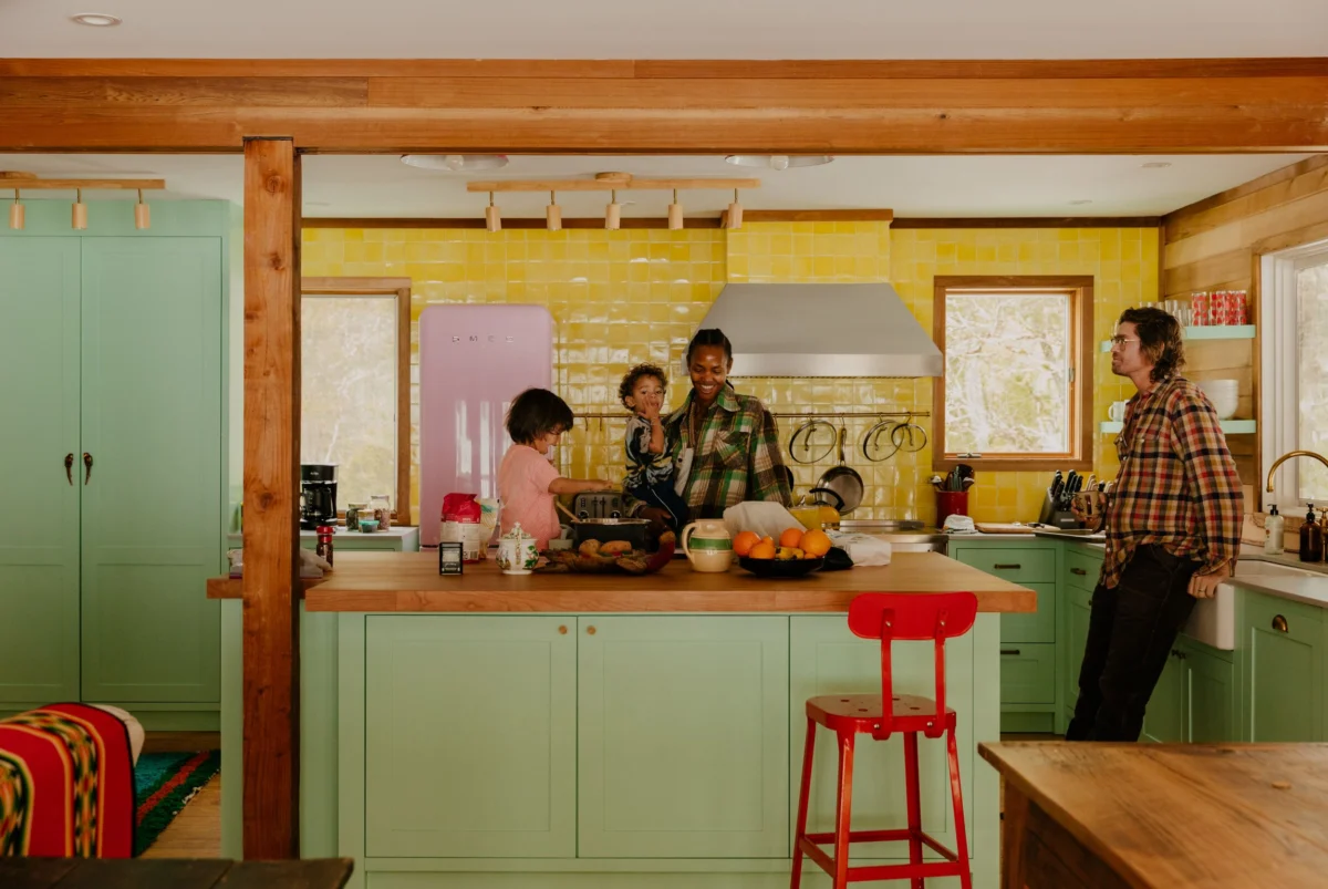 Vibrant Color Palettes and Vintage Curation Define the Transformation of a Historic Woodstock New York Weekend Residence