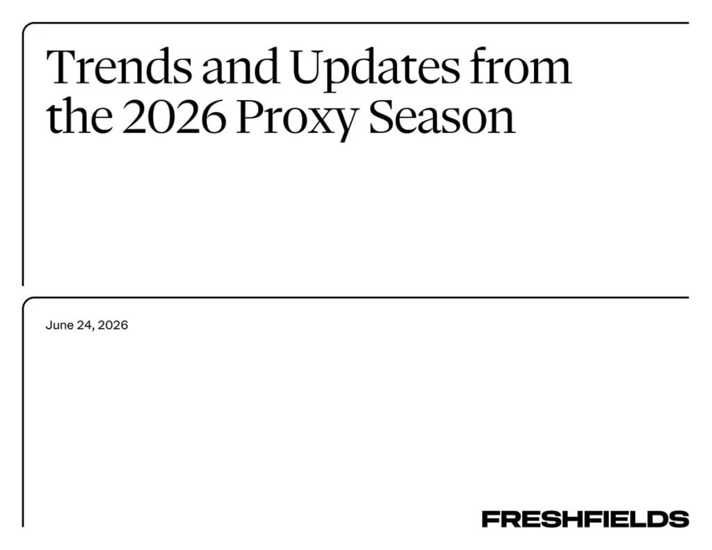 Trends & Updates From the 2026 Proxy Season