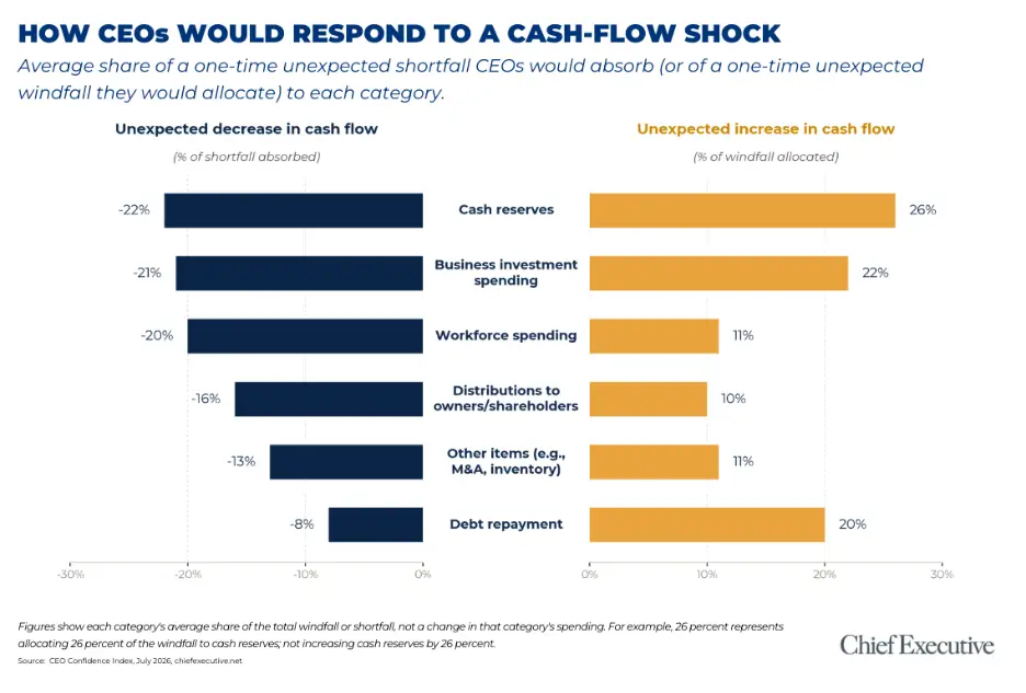 Unveiling the Unexpected: A Study Reveals American CEOs' Instinctive Responses to Liquidity Shocks