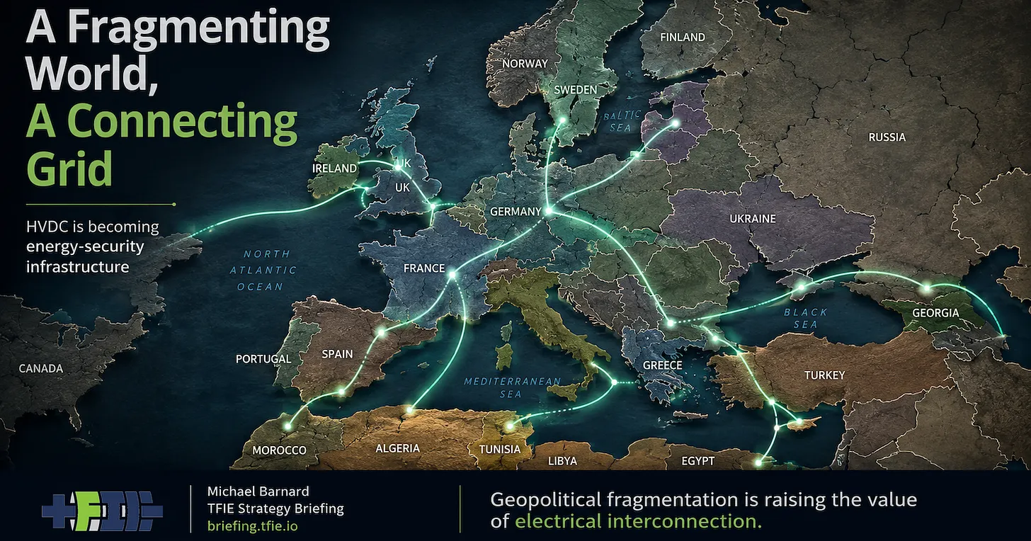 Strategic Interdependence: The Evolution of Cross-Border Electricity Links in a Fragmenting Geopolitical Landscape